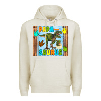 Oatmeal Heather papa saurus Premium Hoodie - Artiststas