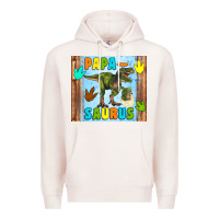 Pale Pink papa saurus Premium Hoodie - Artiststas