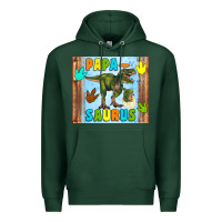 Sports Green papa saurus Premium Hoodie - Artiststas