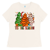 Bone Tis' The Season Basketball Christmas Cakes Ladies Tee - BundleAndBundleShop