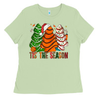 Matcha Tis' The Season Basketball Christmas Cakes Ladies Tee - BundleAndBundleShop