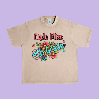 Little Miss Fourth Grade Urban Heavy Tee Designed By Jasminsmagicworld