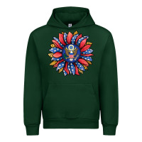 Forest Green american sunflower Urban Hoodie - Jasminsmagicworld
