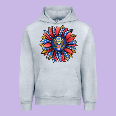 American Sunflower Urban Hoodie Designed By Jasminsmagicworld