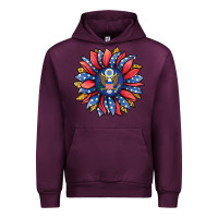 Mauve Wine american sunflower Urban Hoodie - Jasminsmagicworld