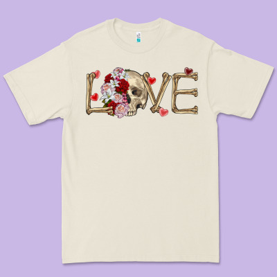 Skull Love Valentine's Day Premium Tee Designed By Fadigitalartstudio