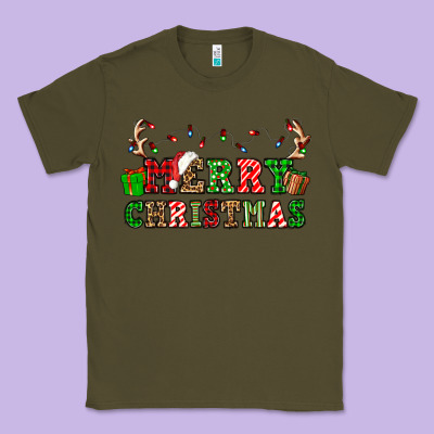 Merry Christmas Classic Tee Designed By Oliviacreatesart