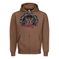 Chestnut racing checkered rainbow Zipper Hoodie - JahusDesignShop