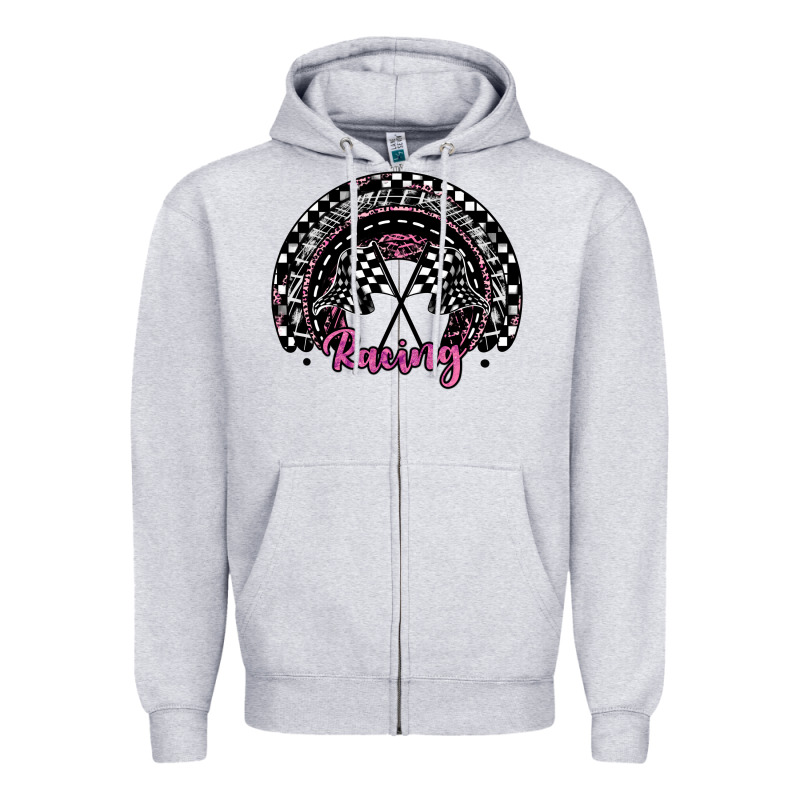 Racing Checkered Rainbow Zipper Hoodie by JahusDesignShop | Teevron