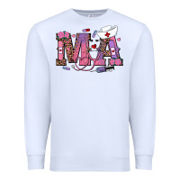 White valentines day ma nurse Premium Sweatshirt - RanaPortraitStore