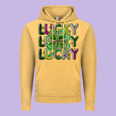 Lucky Vintage Hoodie Designed By Cowhidedigitalart