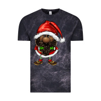 Cloud Black afro santa gnomes Vintage Tee - FaDigitalArtStudio