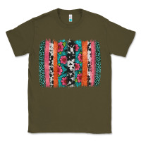 Army Green easter spring floral brushstroke Classic Tee - Artiststas
