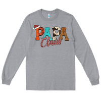 Heather Grey Papa Claus Long Sleeve Tee - CowhideDigitalArt