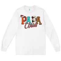 White Papa Claus Long Sleeve Tee - CowhideDigitalArt