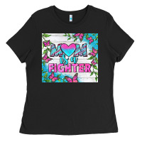 Black Mom Is A Fighter Tumbler Ladies Tee - BundleAndBundleShop