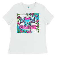 White Mom Is A Fighter Tumbler Ladies Tee - BundleAndBundleShop