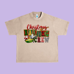 Christmas Baking Crew Urban Heavy Tee Designed By Fadigitalartstudio