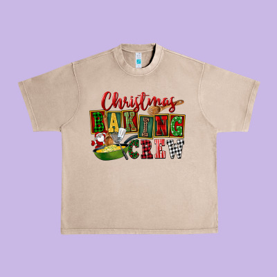 Christmas Baking Crew Urban Heavy Tee Designed By Fadigitalartstudio
