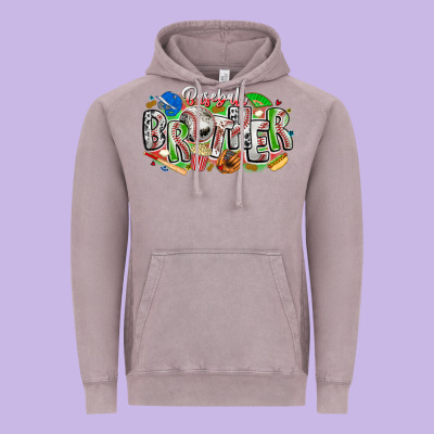 Baseball Brother Vintage Hoodie Designed By Cowhidedigitalart