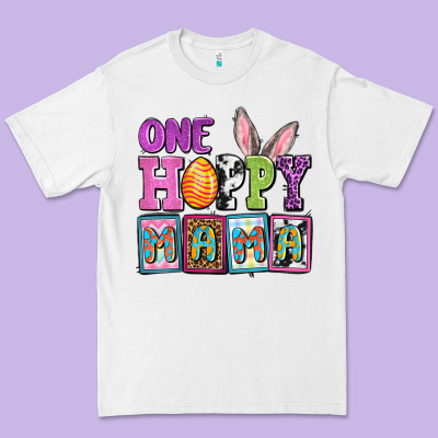 Easter Day One Hoppy Mama Premium Tee Designed By Oliviacreatesart