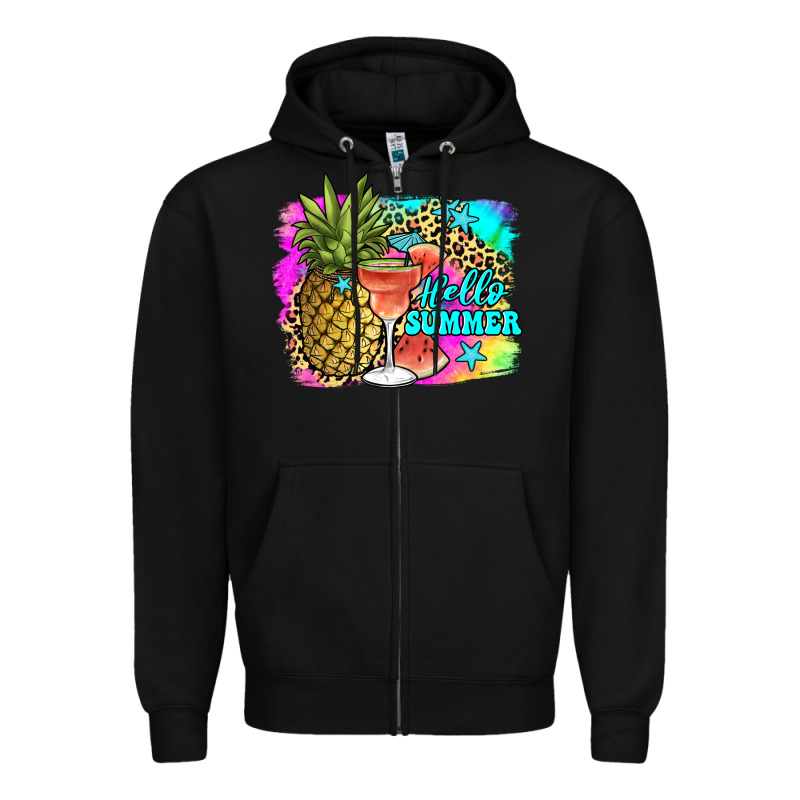 Hello Summer Zipper Hoodie by JahusDesignShop | Teevron