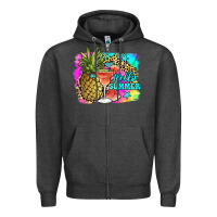 Charcoal Heather hello summer Zipper Hoodie - JahusDesignShop