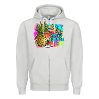Dove Grey hello summer Zipper Hoodie - JahusDesignShop