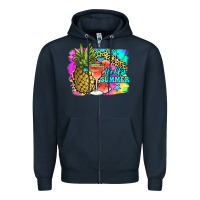 Navy hello summer Zipper Hoodie - JahusDesignShop