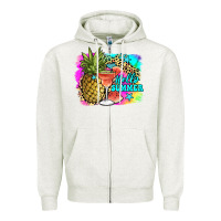 Oatmeal Heather hello summer Zipper Hoodie - JahusDesignShop