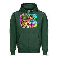Sports Green hello summer Zipper Hoodie - JahusDesignShop