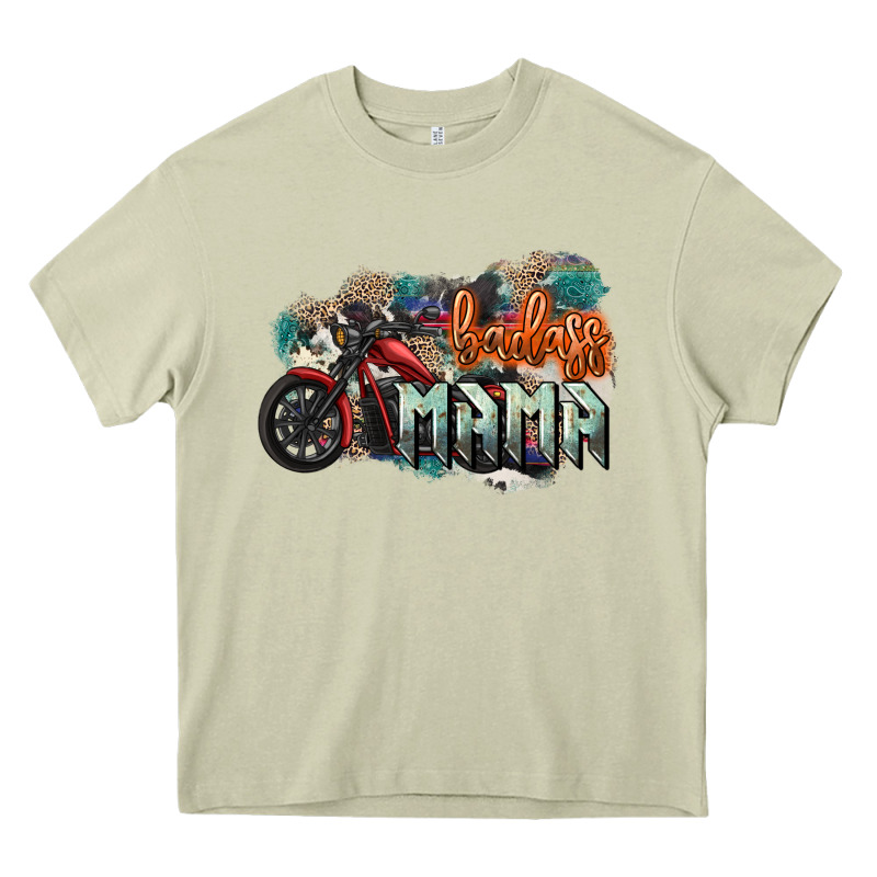 Badass Mama Motorcycle Mother's Day Heavy Core Tee by HowdyJamesFarm | Teevron