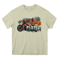 Mossy Badass mama motorcycle mother's day Heavy Core Tee - HowdyJamesFarm