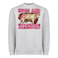 Heather Grey hugs and kisses charolais bull Heavyweight Sweatshirt - RanaPortraitStore