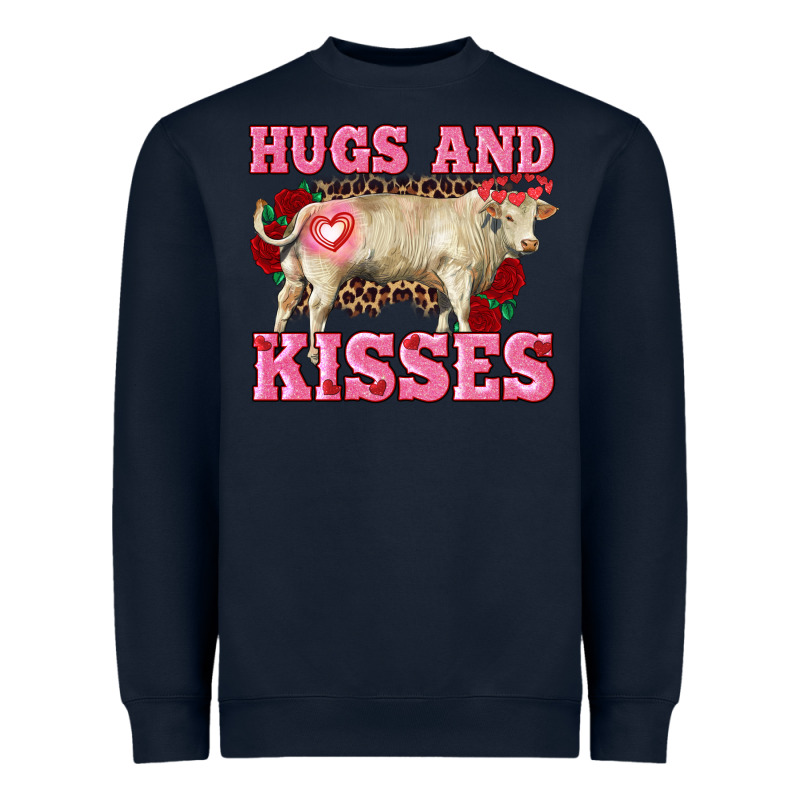Hugs And Kisses Charolais Bull Heavyweight Sweatshirt by RanaPortraitStore | Teevron