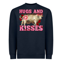 Navy hugs and kisses charolais bull Heavyweight Sweatshirt - RanaPortraitStore