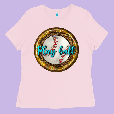 Baseball With Sunflower Round Earrings Ladies Tee Designed By Bundleandbundleshop