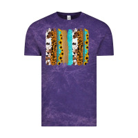 Cloud Purple turquoise sunflowers cowhide leopard glitter background Vintage Tee - RanaPortraitStore