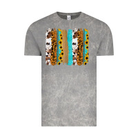 Cloud Rock turquoise sunflowers cowhide leopard glitter background Vintage Tee - RanaPortraitStore