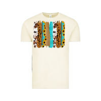 Vintage Arctic turquoise sunflowers cowhide leopard glitter background Vintage Tee - RanaPortraitStore
