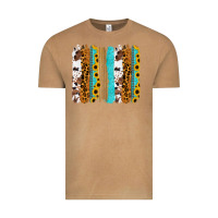 Vintage Camel turquoise sunflowers cowhide leopard glitter background Vintage Tee - RanaPortraitStore
