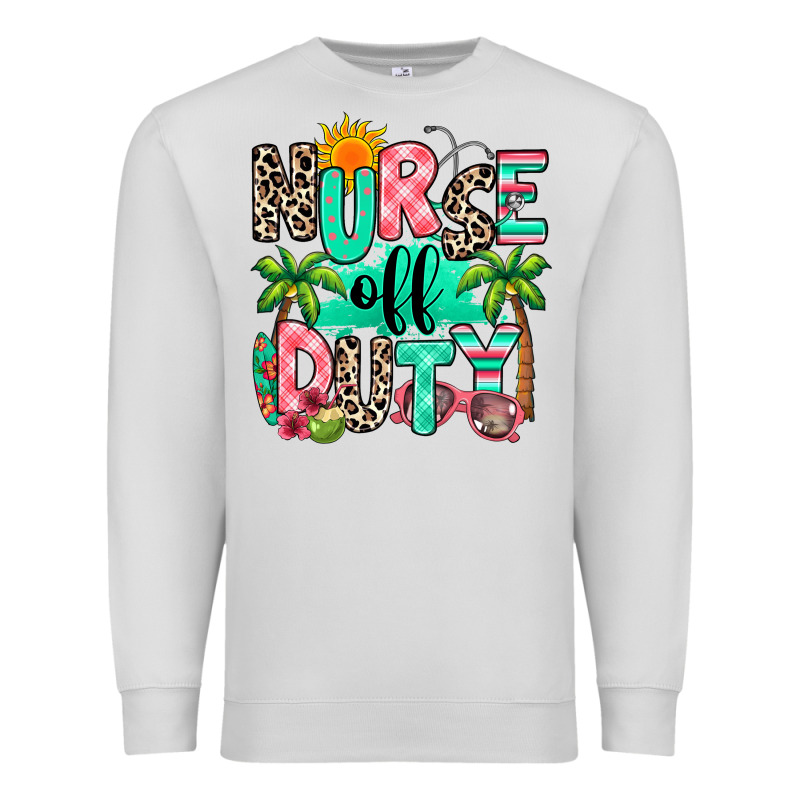 Nurse Off Duty Summer Break Premium Sweatshirt by RanaPortraitStore | Teevron