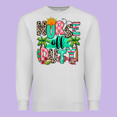 Nurse Off Duty Summer Break Premium Sweatshirt Designed By Ranaportraitstore