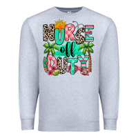 Heather Grey nurse off duty summer break Premium Sweatshirt - RanaPortraitStore