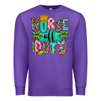 Purple nurse off duty summer break Premium Sweatshirt - RanaPortraitStore