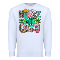 White nurse off duty summer break Premium Sweatshirt - RanaPortraitStore