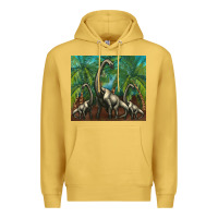 Antique Gold brachiosaurus Premium Hoodie - Artiststas