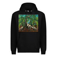 Black brachiosaurus Premium Hoodie - Artiststas