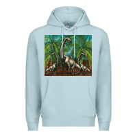Blue Mist brachiosaurus Premium Hoodie - Artiststas