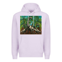 Lilac brachiosaurus Premium Hoodie - Artiststas